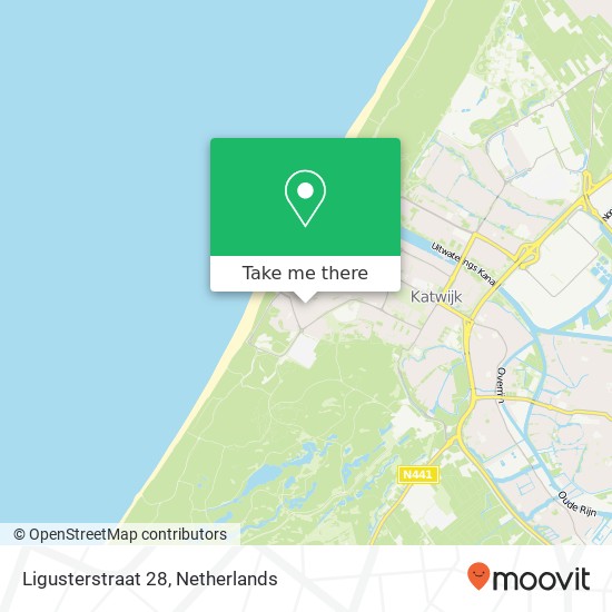 Ligusterstraat 28, Ligusterstraat 28, 2225 RG Katwijk aan Zee, Nederland map