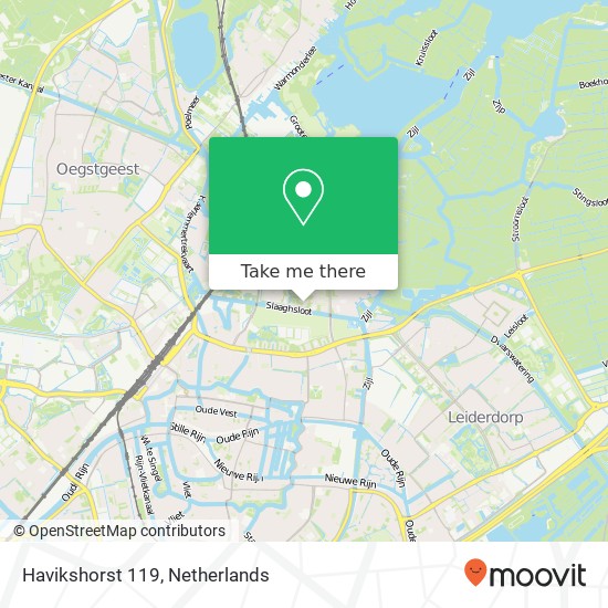 Havikshorst 119, 2317 AM Leiden map