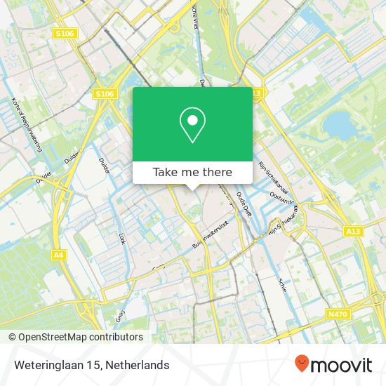 Weteringlaan 15, 2613 WN Delft map