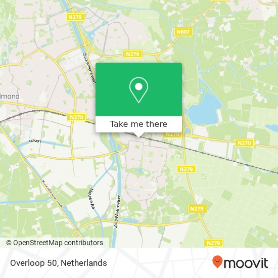 Overloop 50, 5704 EL Helmond map