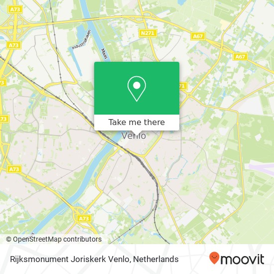 Rijksmonument Joriskerk Venlo, Sint Jorisstraat 16 map