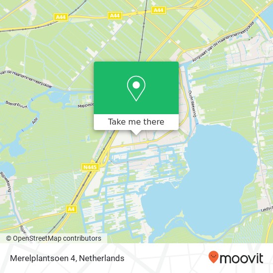 Merelplantsoen 4, 2371 NT Roelofarendsveen map