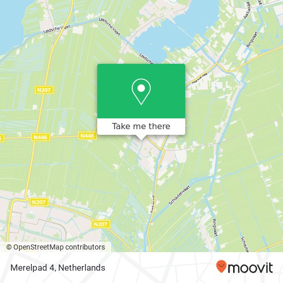 Merelpad 4, 2461 BE Ter Aar map