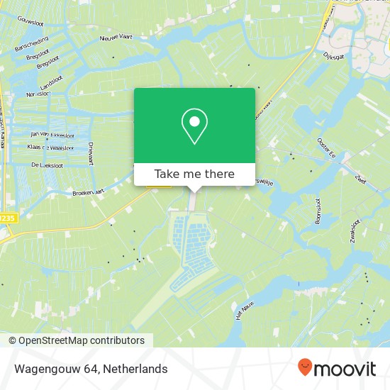 Wagengouw 64, Wagengouw 64, 1151 EJ Broek in Waterland, Nederland map