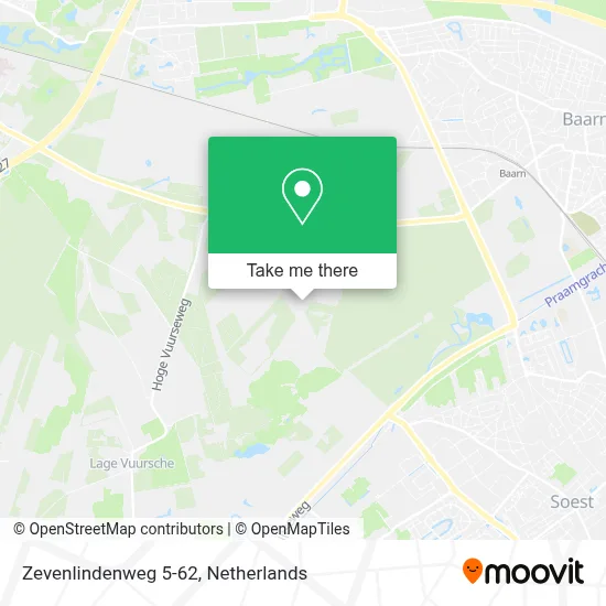 Zevenlindenweg 5-62 map