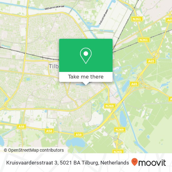 Kruisvaardersstraat 3, 5021 BA Tilburg map