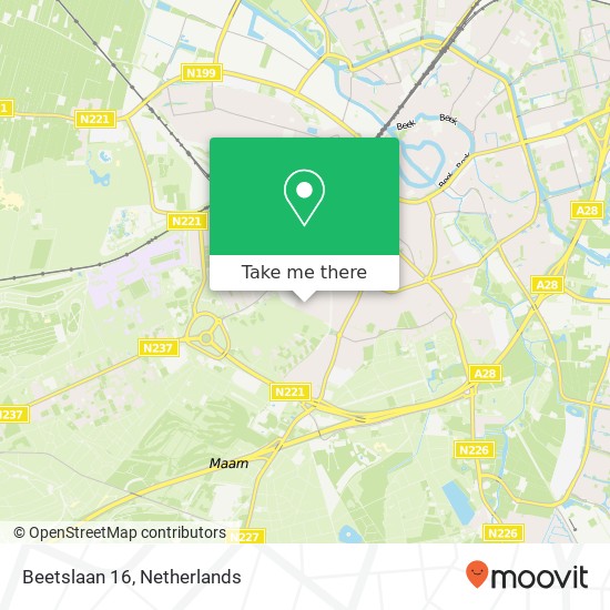 Beetslaan 16, 3818 VH Amersfoort map