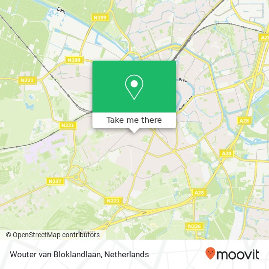 Wouter van Bloklandlaan, 3818 CA Amersfoort map