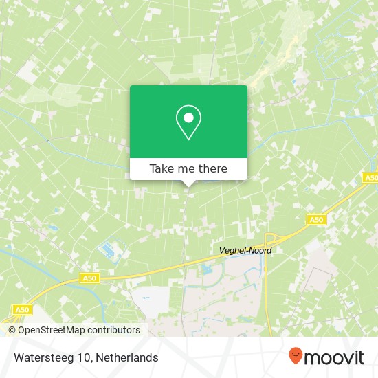 Watersteeg 10, 5476 KW Vorstenbosch map