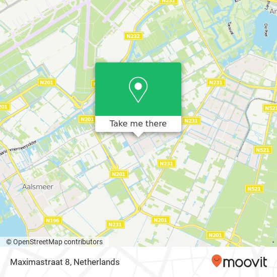 Maximastraat 8, 1432 LS Aalsmeer map