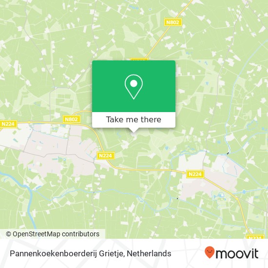 Pannenkoekenboerderij Grietje, Ruwinkelseweg 11 map