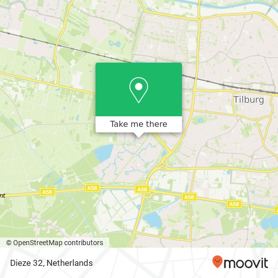 Dieze 32, 5032 XH Tilburg map