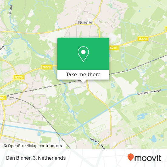 Den Binnen 3, Den Binnen 3, 5674 TW Nuenen, Nederland map