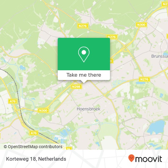 Korteweg 18, 6431 GA Hoensbroek map