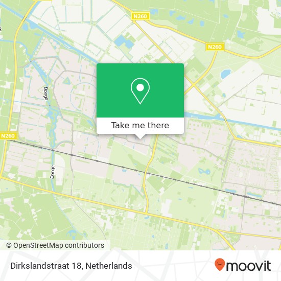 Dirkslandstraat 18, 5043 JG Tilburg map