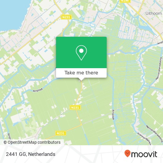 2441 GG, 2441 GG Nieuwveen, Nederland map