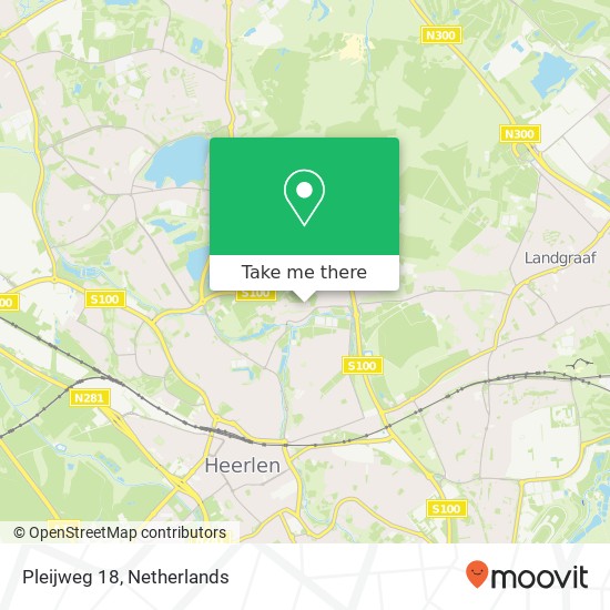 Pleijweg 18, 6415 RH Heerlen map