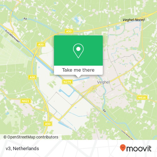 v3, v3, Verlengde Noordkade 10, 5462 EH Veghel, Nederland map