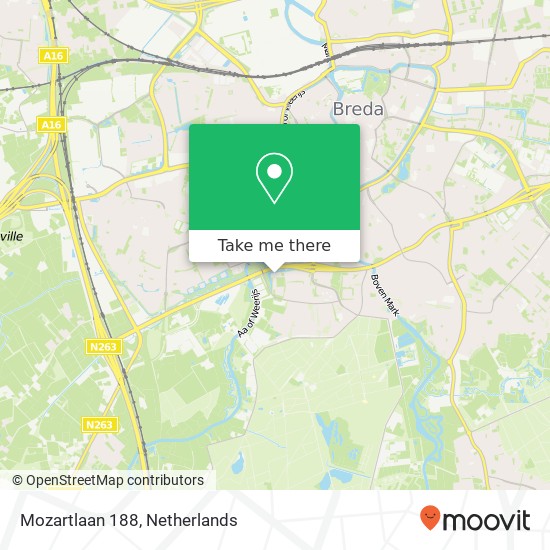 Mozartlaan 188, 4837 EN Breda map