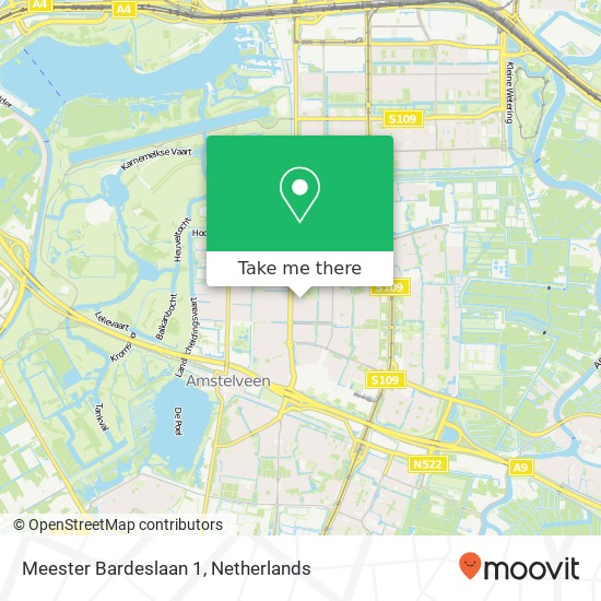 Meester Bardeslaan 1, 1181 NP Amstelveen Karte