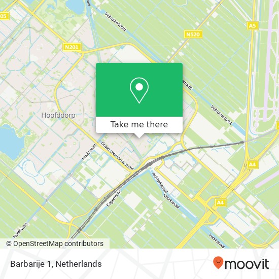 Barbarije 1, 2132 TP Hoofddorp map