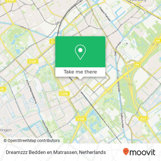 Dreamzzz Bedden en Matrassen, Huis te Landelaan 460 map