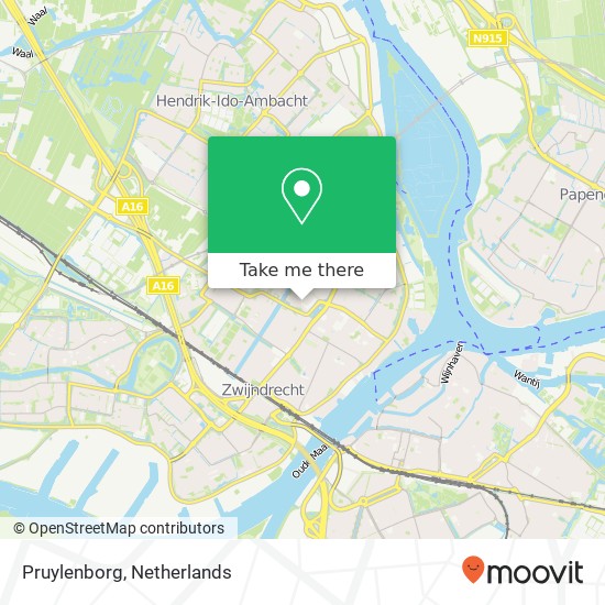 Pruylenborg, 3332 KW Zwijndrecht map