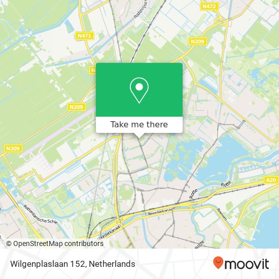 Wilgenplaslaan 152, 3053 SK Rotterdam map