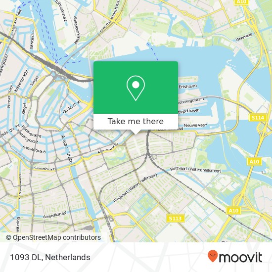 1093 DL, 1093 DL Amsterdam, Nederland map