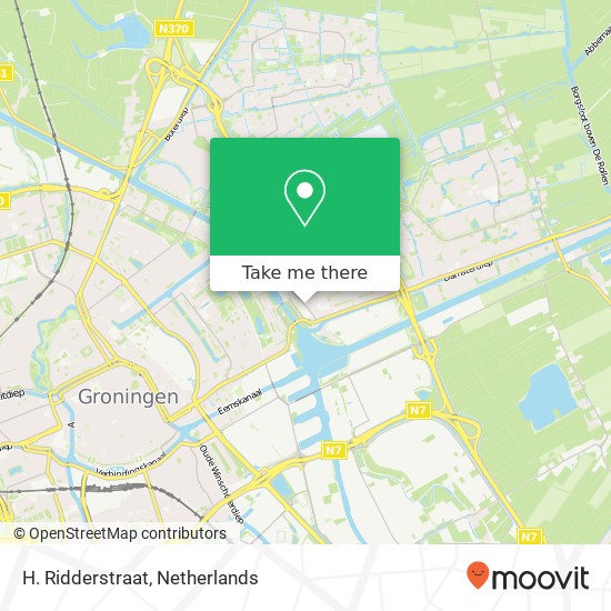 H. Ridderstraat, 9731 BB Groningen map