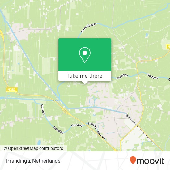 Prandinga, Prandinga, 8431 Oosterwolde, Nederland Karte