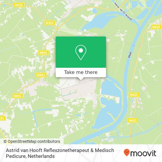 Astrid van Hooft Reflexzonetherapeut & Medisch Pedicure, Katarijnehof 37 map
