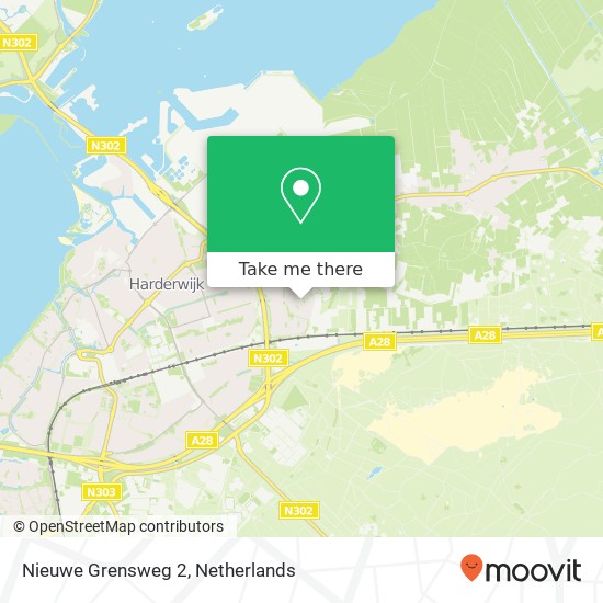 Nieuwe Grensweg 2, 3848 BR Harderwijk map