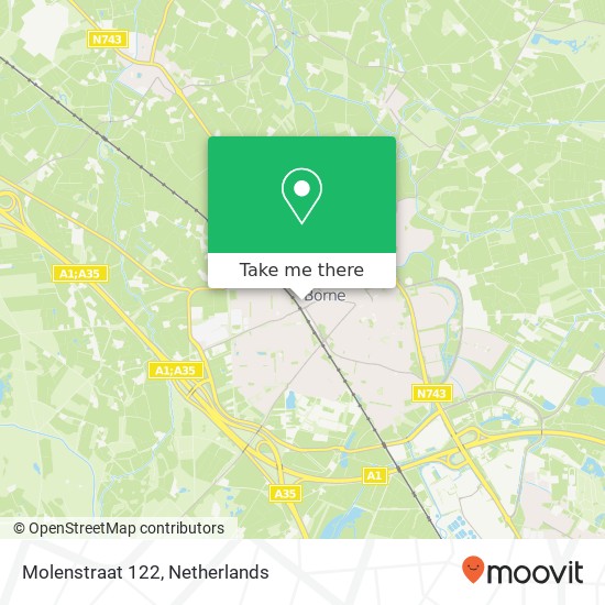 Molenstraat 122, Molenstraat 122, 7622 NG Borne, Nederland Karte