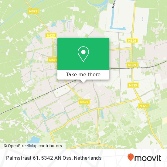 Palmstraat 61, 5342 AN Oss map