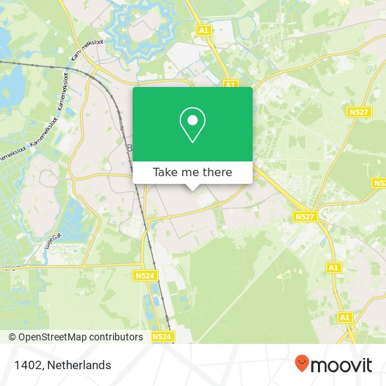 1402, 1402 Bussum, Nederland Karte