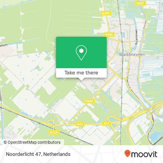 Noorderlicht 47, 2743 MW Waddinxveen map