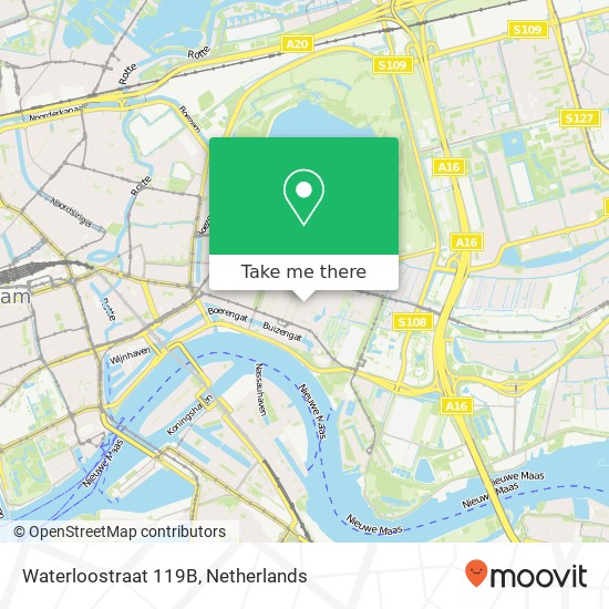 Waterloostraat 119B, Waterloostraat 119B, 3062 TK Rotterdam, Nederland map