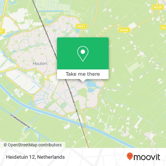 Heidetuin 12, 3994 PG Houten map