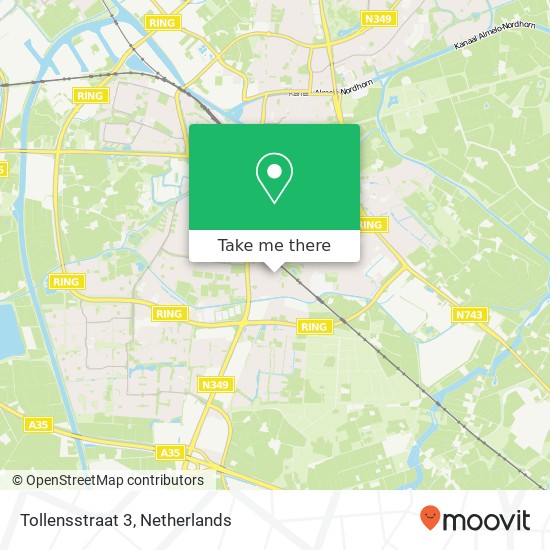 Tollensstraat 3, 7606 CS Almelo map