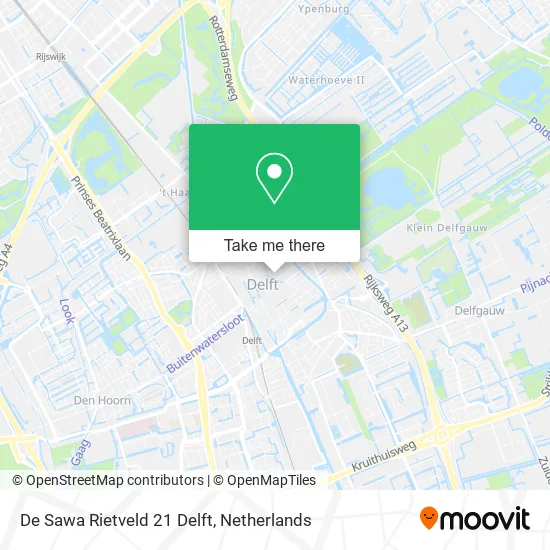 De Sawa Rietveld 21 Delft map