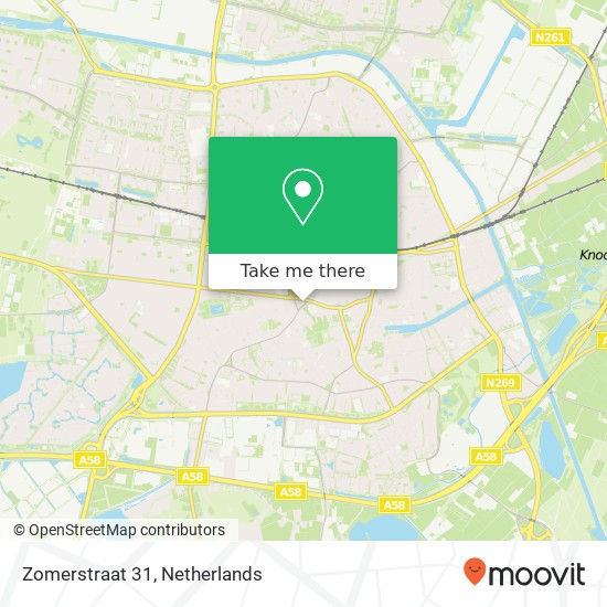 Zomerstraat 31, 5038 TR Tilburg map