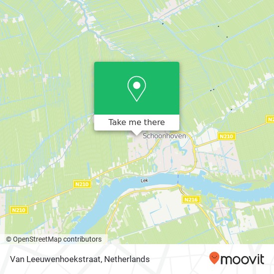 Van Leeuwenhoekstraat, 2871 JT Schoonhoven Karte