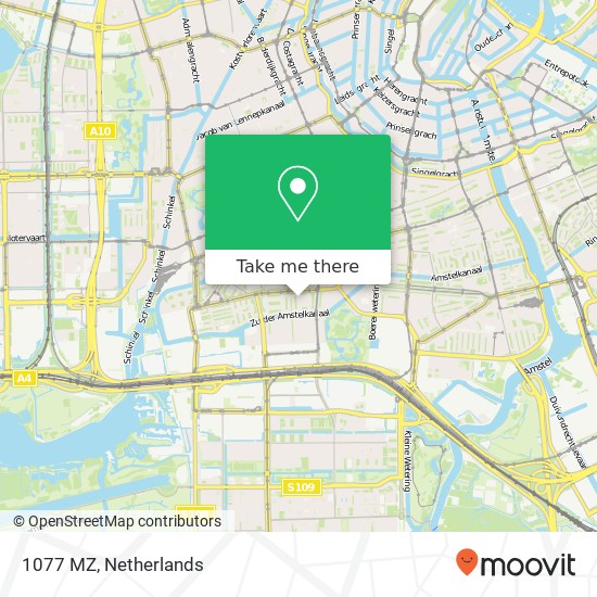 1077 MZ, 1077 MZ Amsterdam, Nederland Karte