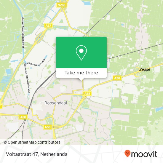 Voltastraat 47, 4702 PB Roosendaal map