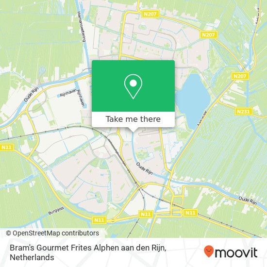 Bram's Gourmet Frites Alphen aan den Rijn, Pieter Doelmanstraat 21 map