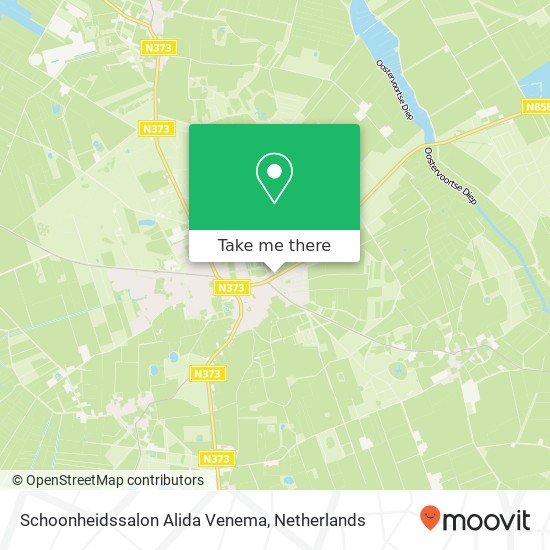 Schoonheidssalon Alida Venema, Oosteind 39 map