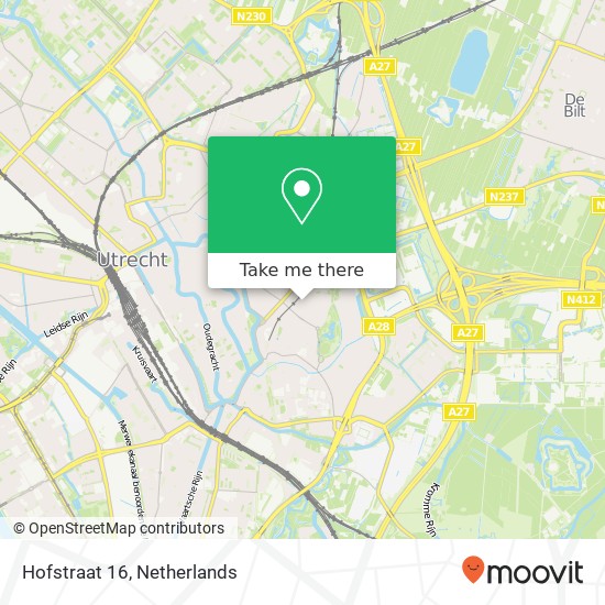 Hofstraat 16, 3581 TW Utrecht map