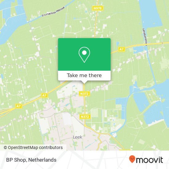 BP Shop, Oude Postweg 1 map