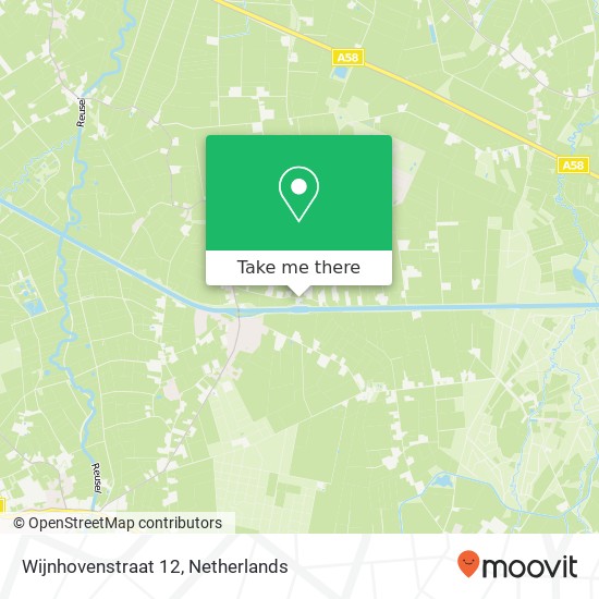Wijnhovenstraat 12, 5089 NX Diessen map